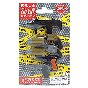 ER-BRI035 ブリスターパック おもしろ消しゴム モデルガン イワコー 4991685130143（60セット）