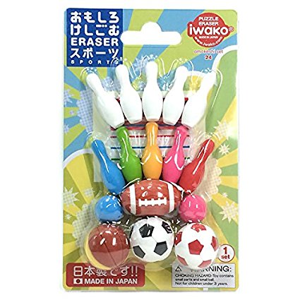 ER-BRI028 ブリスターパック おもしろ消しゴム スポーツセット イワコー 4991685120229（60セット）