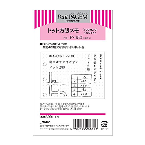 能率 プチペイジェムリフィル P-450 日本能率協会マネジメントセンター 4900855246553（40セット）