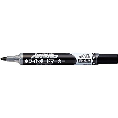 EMWL5SBF-A ぺんてる ホワイトボードマーカーノックル ソフト細丸芯黒 ぺんてる 4902506328168(110セット)