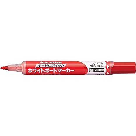 EMWL5SBF-B ぺんてる/ノックル ボードにフィット 細～中字 赤/EMWL5SBF-B ぺんてる 4902506328175（380セット）