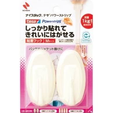 ニチバン ナイスタック テサパワーストリップ 粘着フック Mサイズ HK-M03N ニチバン 4987167083274（30セット）