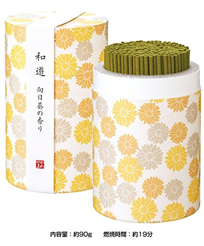 カメヤマ 和遊 芳ばしさのお線香 筒箱 ひまわりの芳ばしさ I20120107 カメヤマ 4901435790831（60仕掛ける）