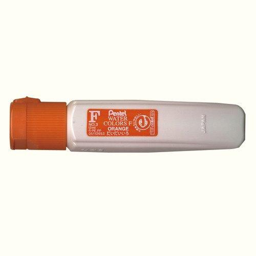 WFCT03 ぺんてる エフ水彩 ポリチューブ入り だいだいいろ WFCT03 ぺんてる 4902506189820（550セット）