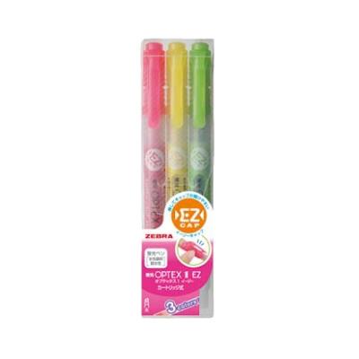 WKS11-3C ゼブラ 蛍光オプテックス1-EZ 3色セット WKS11-3C ゼブラ 4901681313303(400セット)|オフィスジャパン