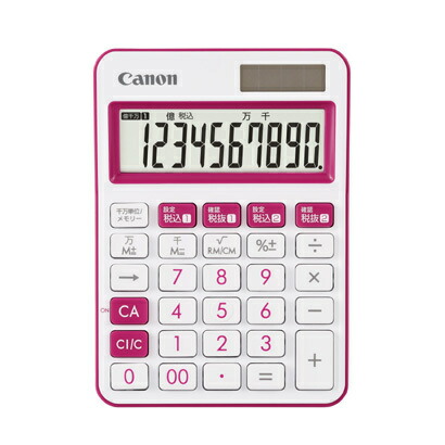 Canon カラフル電卓 ミニ卓上 LS-105WUC-PK キヤノン 4549292094862（20セット）
