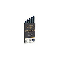 パーカー クインクカートリッジインク   青色黒いこと 1950385  3501179503851（40仕掛ける） 筆記具-文房具・事務用品
