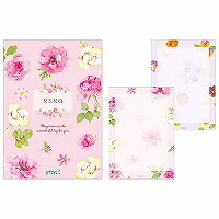 91802108 おぼえ書き カントリーひと休み 花柄 図案化フィル 4902805921275（110仕掛ける） ノート・メモ帳-付箋紙-文房具・事務用品