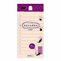 11764006 ミドリ 付せん紙 やる物ごと L ねこ柄 11764006 ひな形フィル 4902805117647（180書き割り）