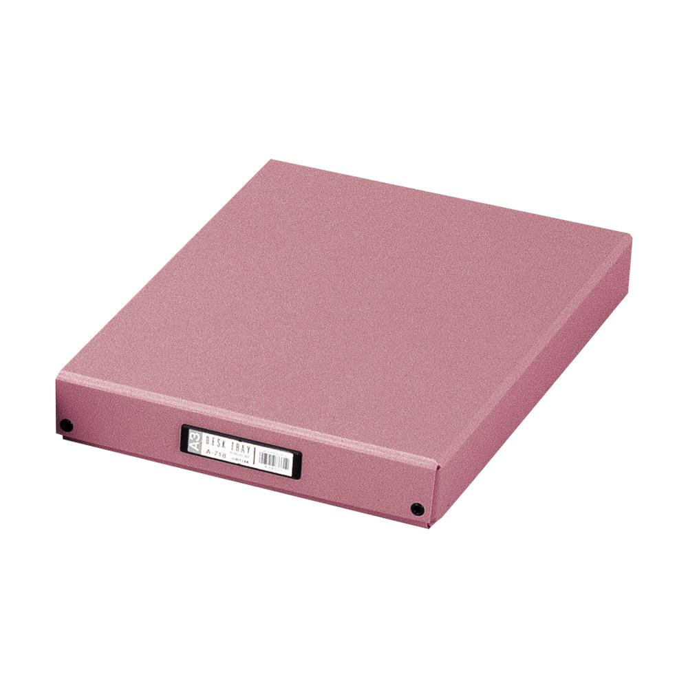 A-718ﾛｰｽﾞ デスクトレー Ａ３ ローズピンク リヒトラブ 4903419833305（40セット）