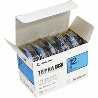 テプラ・プロ テープカートリッジ 5コ入り カラーラベル パステル 青 12mm SC12B-5P キングジム 4971660766956（24セット）