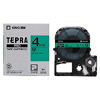 テプラ・プロ テープカートリッジ カラーラベルパステル 緑 4mm SC4G キングジム 4971660760145（120セット）