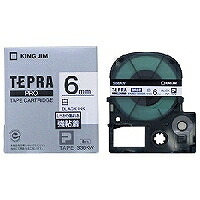 テプラ・プロ テープカートリッジ 強粘着ラベル 6mm 白 黒文字 SS6KW キングジム 4971660756636（120セット）