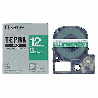 テプラ・プロ テープカートリッジ カラーラベル ビビッド 緑 12mm SD12G キングジム 4971660770304（120セット）