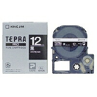 テプラ・プロ テープカートリッジ カラーラベル ビビッド 黒 12mm SD12K キングジム 4971660767502（120セット）
