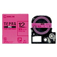 テプラ・プロ 磁気テープ薬莢 色合い下げ札 螢光 サクラ色 12粍 SK12P 第一人者体育館 4971660752355（120書き割り）