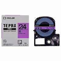 テプラ・プロ テープカートリッジ カラーラベル パステル 紫 24mm SC24V キングジム 4971660760893(120セット)