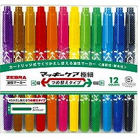 YYTS5-12C マッキー世話をする極細/つめ替え/１２色書き割り ゼブラ 4901681519309