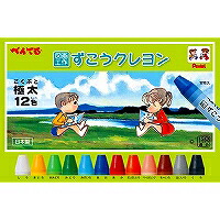 PTCG1-12 ぺんてる ずこうクレヨン 極太 12色 PTCG1-12 ぺんてる 4902506285034(50セット)|オフィスジャパン