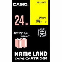 XR-24YWｷｲﾛ カシオ ネームランドテープカートリッジ 24粍 XR-24YW 黒文字／黄磁気テープ カシオ計算機 4971850123781（20仕掛ける）
