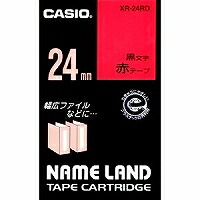 XR-24RDｱｶ カシオ ネームランドテープカートリッジ 24粍 XR-24RD 黒文字／赤磁気テープ カシオ計算機 4971850123774（20仕掛ける）
