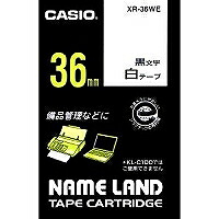 XR-36WEｼﾛ カシオ ネームランドテープカートリッジ 36粍 XR-36WE 黒文字／白磁気テープ カシオ計算機 4971850144960（10仕掛ける）