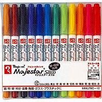 マジックインキ マジェスター スリム 12色セット MMJ70C-12 寺西化学工業 4902071554214（10セット）
