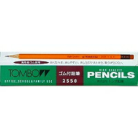 トンボ ゴム付鉛筆 2558 H 2558-H(12本入) トンボ鉛筆 4901991005707（240セット）｜オフィスジャパン