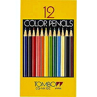 トンボ鉛筆 紙箱入色鉛筆NA 12色書き割り CQ-NA12C トンボ鉛筆 4901991016345（120書き割り）