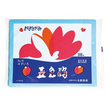 合鹿 色京花五色鶴 水色 500枚 合鹿製紙 4973166005652（20仕掛ける）