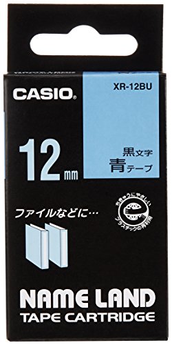 XR-12BUｱｵ　カシオネームランドテープカートリッジ XR-12BU カシオ計算機 4971850123651（70セット）