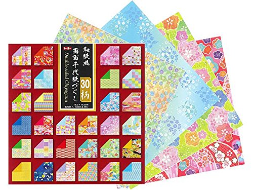 和紙風両面千代紙づくし 018060 トゥーヨー 4902031313592（10書き割り）