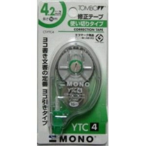 トンボ鉛筆 修正テープモノYTC 4.2mmテープ幅 CT-YTC4 トンボ鉛筆 4901991702545（30セット）