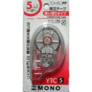 トンボ鉛筆 修正テープモノYTC 5mmテープ幅 CT-YTC5 トンボ鉛筆 4901991702552（50セット）