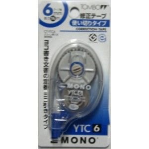 トンボ鉛筆 修正テープモノYTC 6mmテープ幅 CT-YTC6 トンボ鉛筆 4901991702569(140セット)|オフィスジャパン