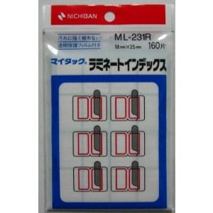 ニチバン マイタック ラミネートインデックス 赤枠 160片 ML-231R ニチバン 4987167001315｜オフィスジャパン
