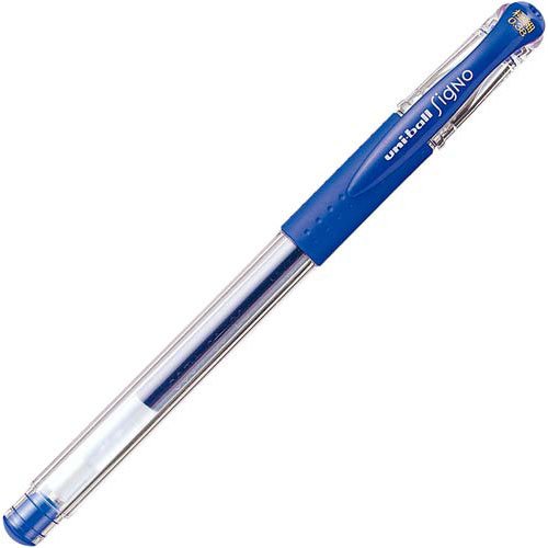 uni ゲルインクボールペン シグノ 極細 青 三菱鉛筆 4902778556122（80セット）