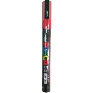 パソコン3M15 uni ポスカ 細字 赤 三菱鉛筆 4902778975411（360書き割り）