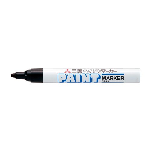 PX2024ｸﾛ 三菱鉛筆 えの具目じるし(油性) 中字 黒 三菱鉛筆 4902778000113（360書き割り）