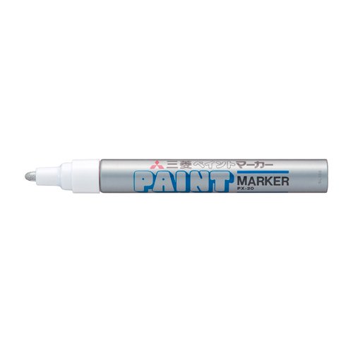 PX2026ｷﾞﾝ 三菱鉛筆 えの具目じるし(油性) 中字 銀 三菱鉛筆 4902778000137（360書き割り）