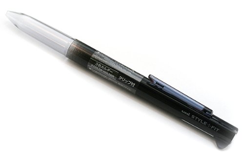 UE3H20824　uni スタイルフィット 3色ホルダー クリップ付 ブラック 三菱鉛筆 4902778094334（360セット）