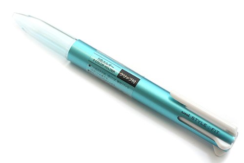 uni 表現スタイル相応う 5色保持者 ゼムクリップ付 メタリックブルー 三菱鉛筆 4902778104873