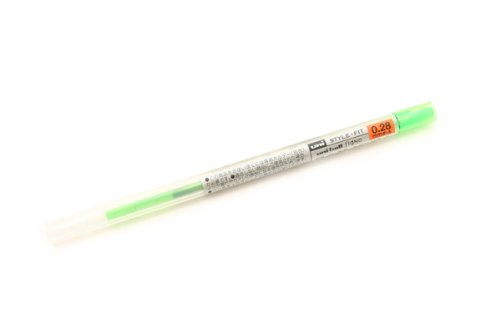 UMR109285　uni ゲルインクボールペン スタイルフィット リフィル 0.28 ライムグリーン 三菱鉛筆 4902778092873（710セット）