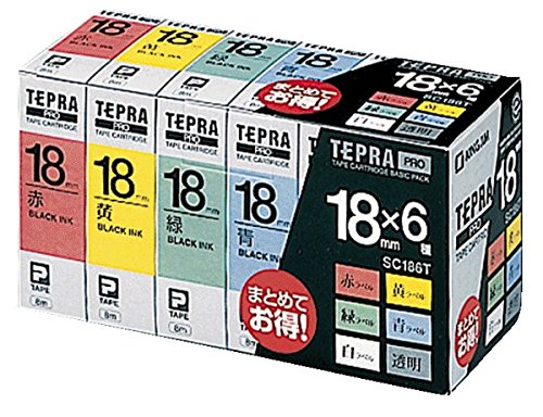 テプラ・プロ 磁気テープ薬莢 第一義的容器に並べる 18粍 SC186T 第一人者体育館 4971660761098