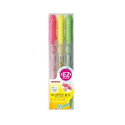 WKT11-3C ゼブラ 蛍光オプテックス2-EZ 3色セット WKT11-3C ゼブラ 4901681390403（80セット）