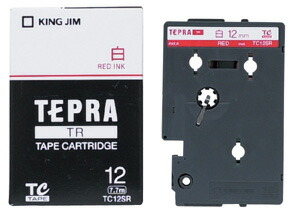 テプラTR テープカートリッジ 白ラベル 12mm TC12SR キングジム 4971660756902(20セット)