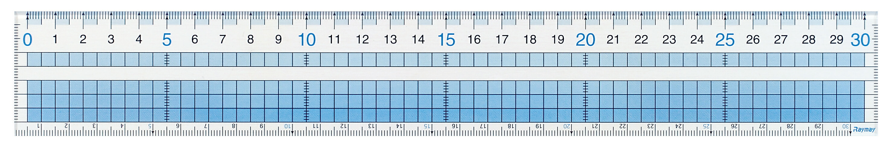 見やすい方眼定規　３０ｃｍ レイメイ藤井 4902562339726（40セット）