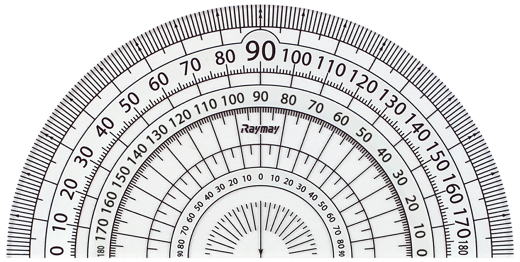 楽天市場 単価116円 10セット レイメイ 白黒分度器 ホワイト Apj151w レイメイ藤井 10セット オフィスジャパン