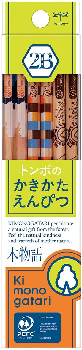トンボ鉛筆 かきかたえんぴつ 木物語02黄緑2B KB-KF02-2B トンボ鉛筆 4901991020915|オフィスジャパン