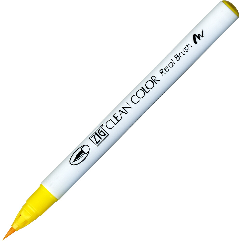 RB6000AT050 クリーンカラーリアルブラッシュ 黄色 呉竹 4901427191905（360書き割り）